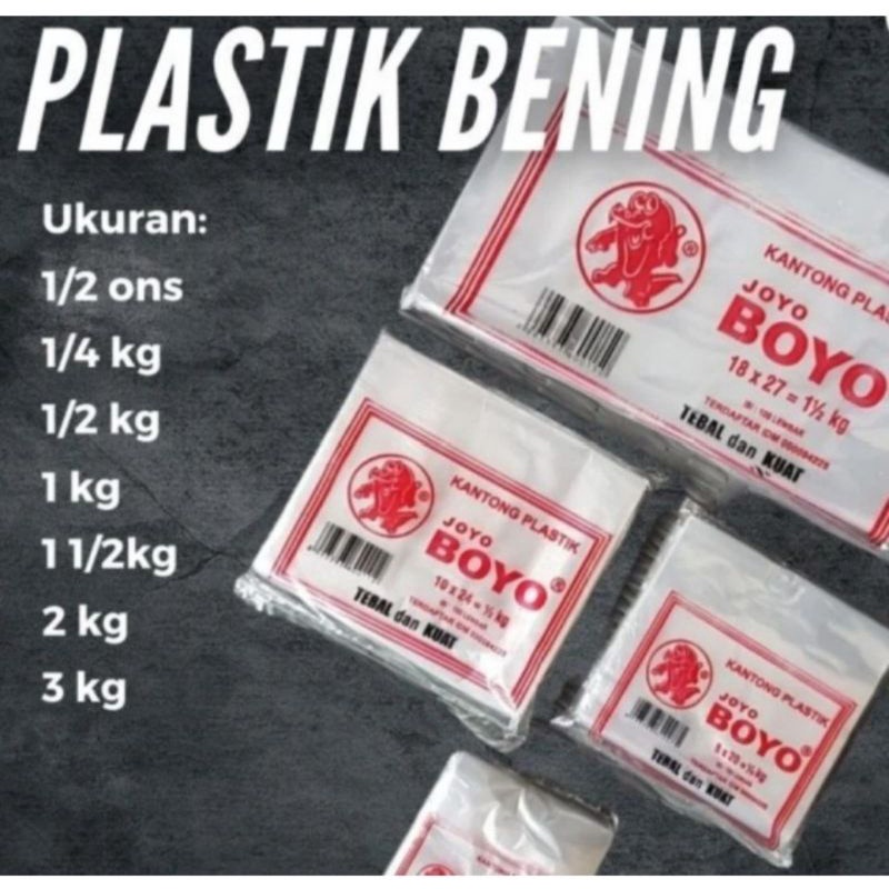 Kantong Plastik JOYO BOYO PP 1 1/2 Kg, 2 Kg, 2 1/2 Kg, 3 Kg
