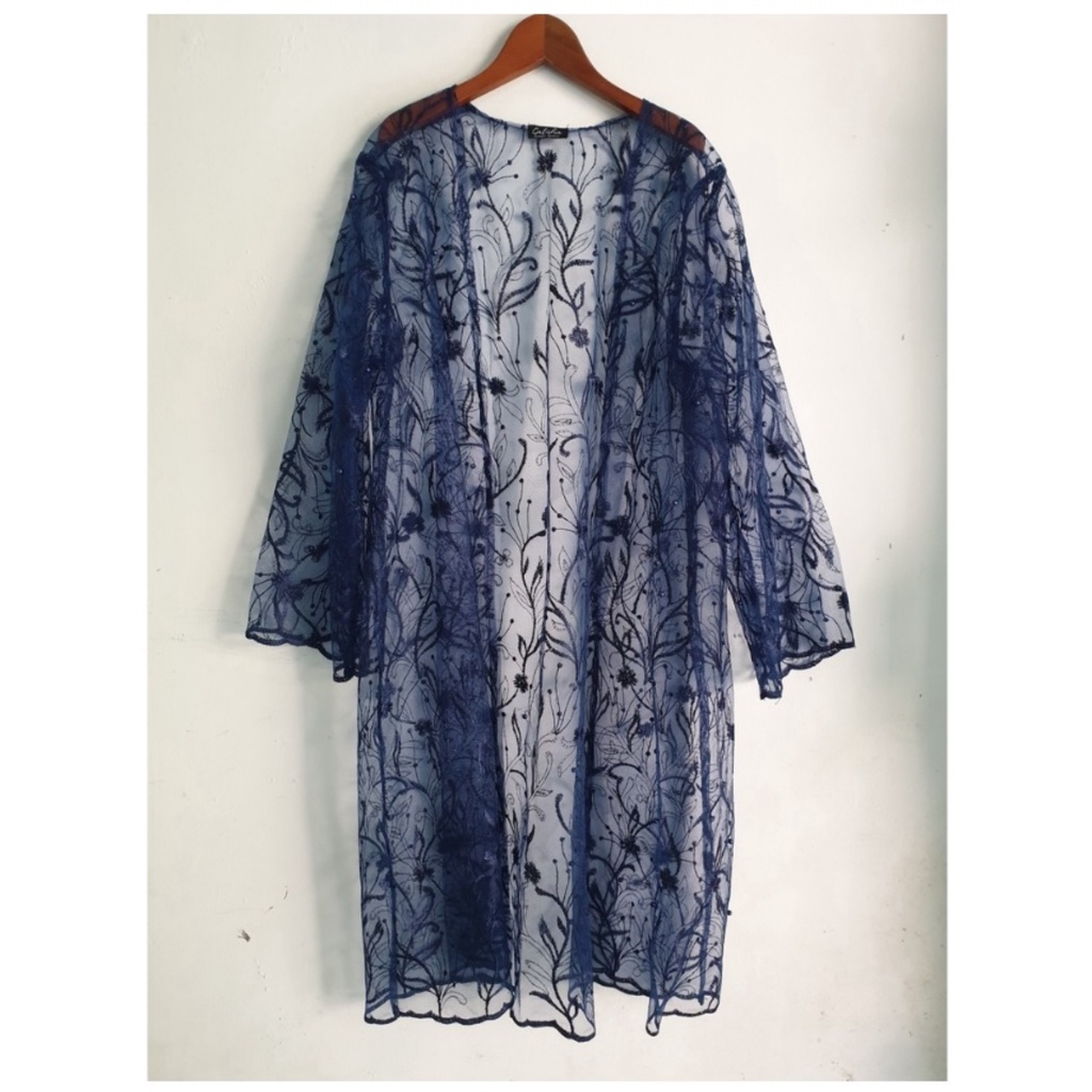 Cardigan outer dengan tile mutiara Warna &amp; Size | top Outer , outer kebaya, outer brokat, tulle Lux
