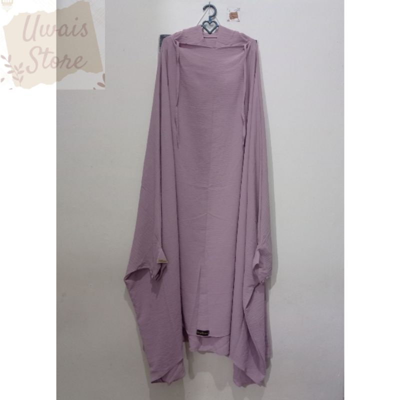 LANGITBIRUCORP - PRELOVED BERGO MANSET TANGGUH / FRENCH KHIMAR NONPAD LENGAN ROSE GOLD BY LANGITBIRU