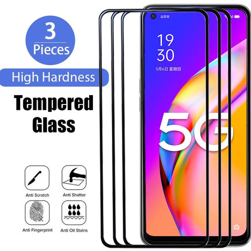 3pcs Pelindung Layar Tempered Glass Untuk OPPO A95 A74 A96 A94 A54 A73 5G 4G A76 A16K A16 A15 A33 A93 A52 A12 A31 A91