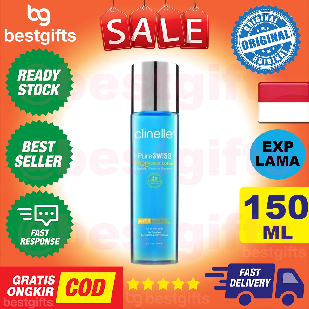 CLINELLE PURESWISS HYDRACALM LOTION LOSION WAJAH MELEMBABKAN KULIT 150 ML