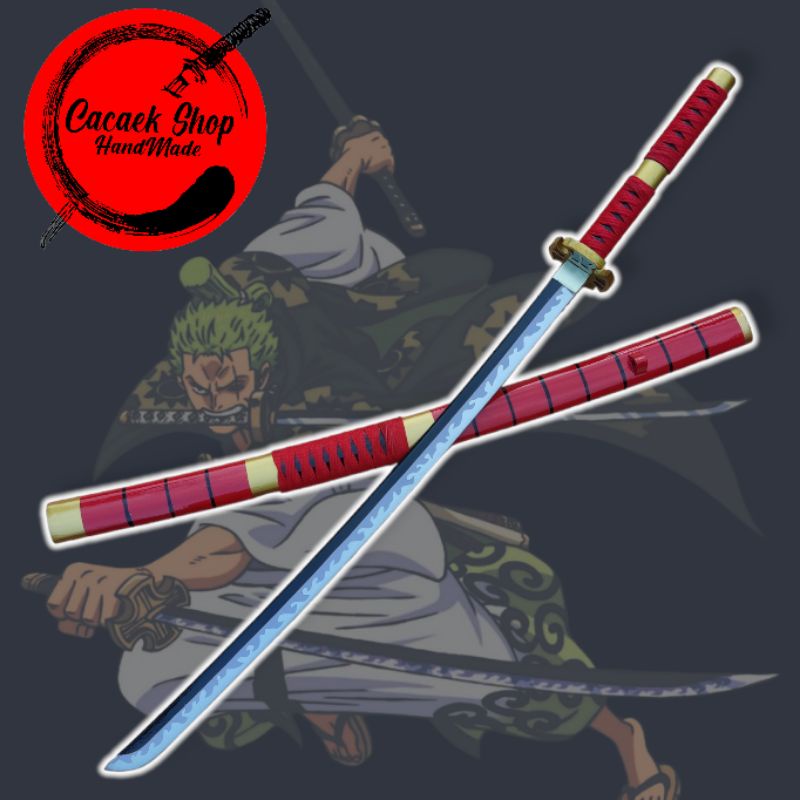 Pedang kayu cosplay anime sandai kitetsu roronoa zoro