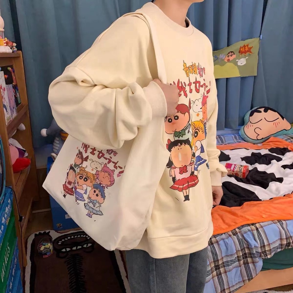 ❉✙✚Sera 2022 Baru Tas Kanvas Wanita Xia Wenyi Tas Bahu Kapasitas Besar Tote Bag Mahasiswa Kelas Tutor Tas Sekolah Tas