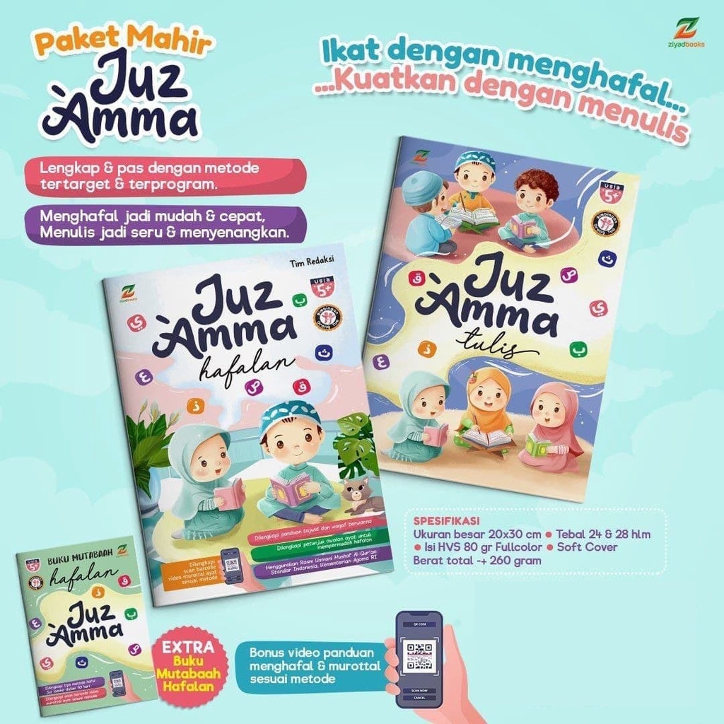 Paket Mahir Menghafal dan Menulis Juz Amma 3 in 1 (Ziyad)