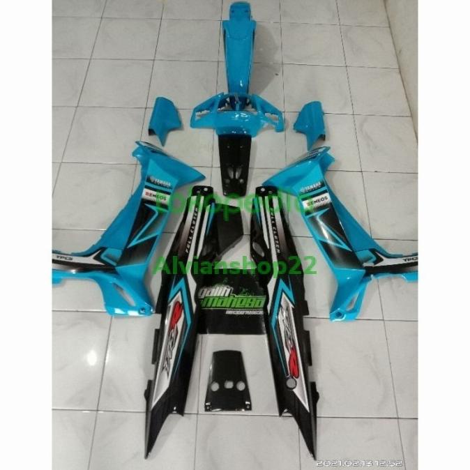 body set fiz r costome biru muda striping clear