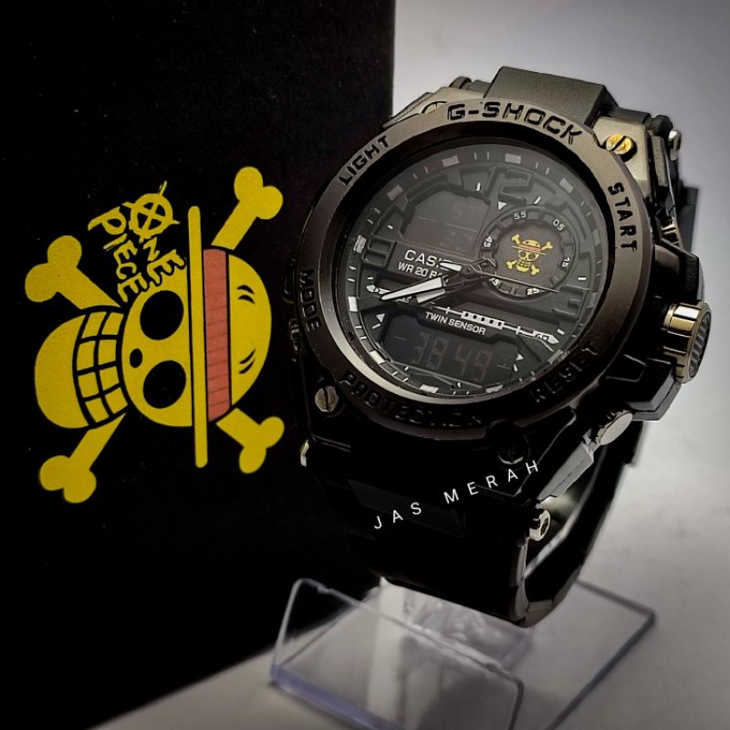 Jam Tangan One Piece X G Shock Metal Full Black