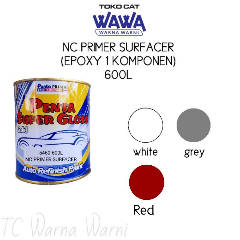 epoxy cat dasar penta super gloss nc primer surfacer meni 1kg