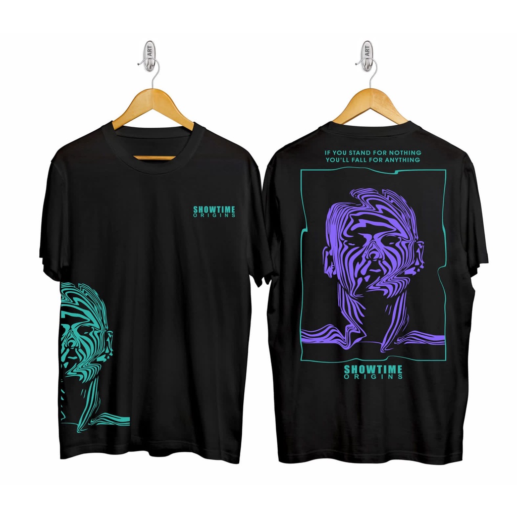 Baju Kaos T-shirt Showtime Origin Wajah Kaos Distro Pria Lengan Pendek