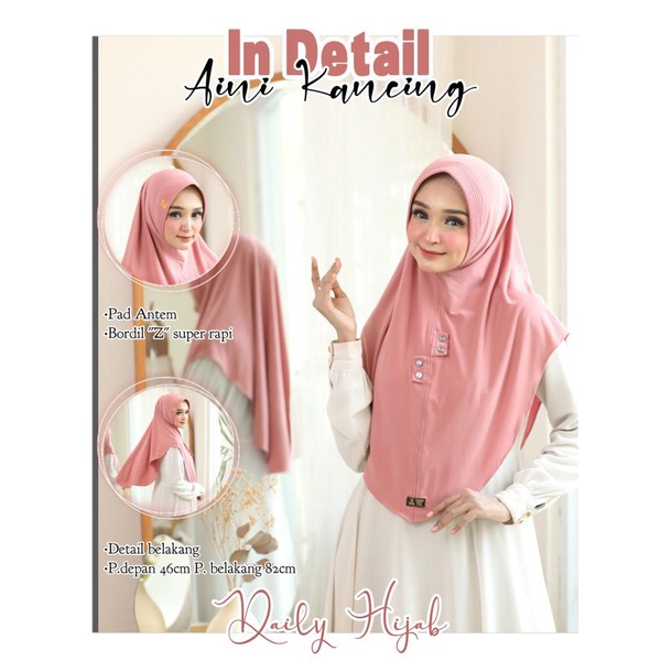 bergo Zahra hijab Aini kancing