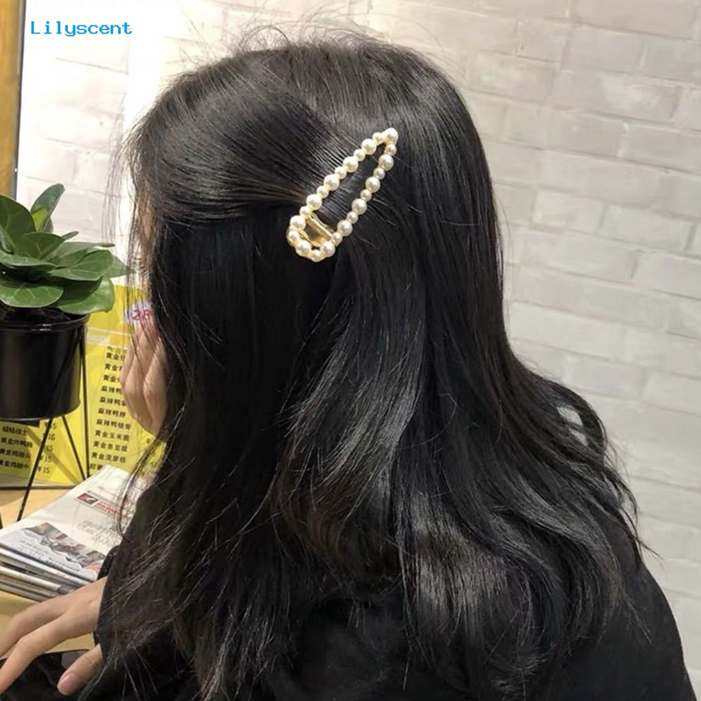 6 Pcs Jepit Rambut Mutiara Berlian Imitasi Untuk Wanita