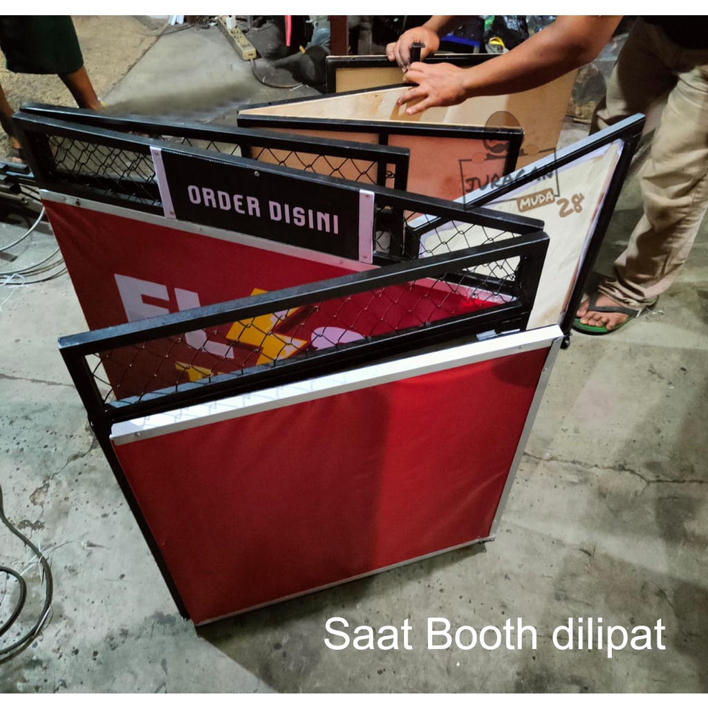 Booth Portable Jumbo Bisa Dilipat Panjang 200 cm + Roda