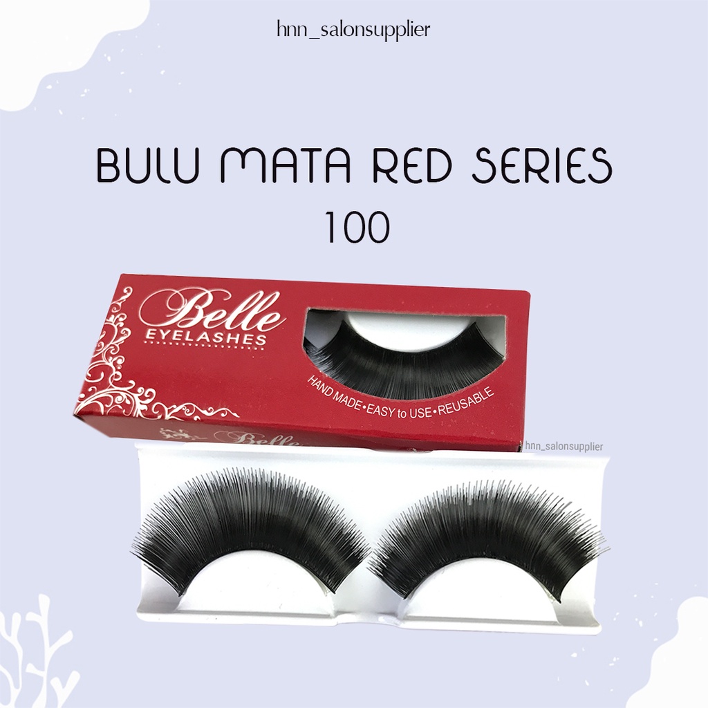 100 Bulu Mata Palsu Handmade Fake Eyelash Eye Lashes Lash Artifivial Belle Eyelashes