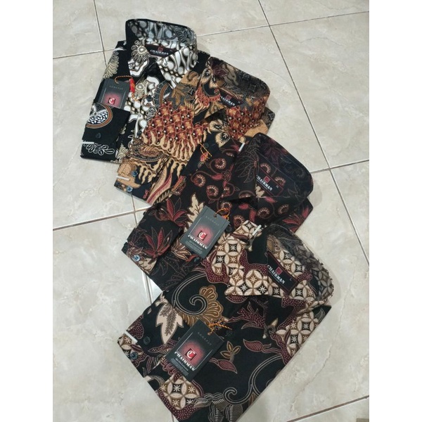 Chairman Batik panjang Size M L Xl /Kemeja Batik Pria Panjang Bahan katun