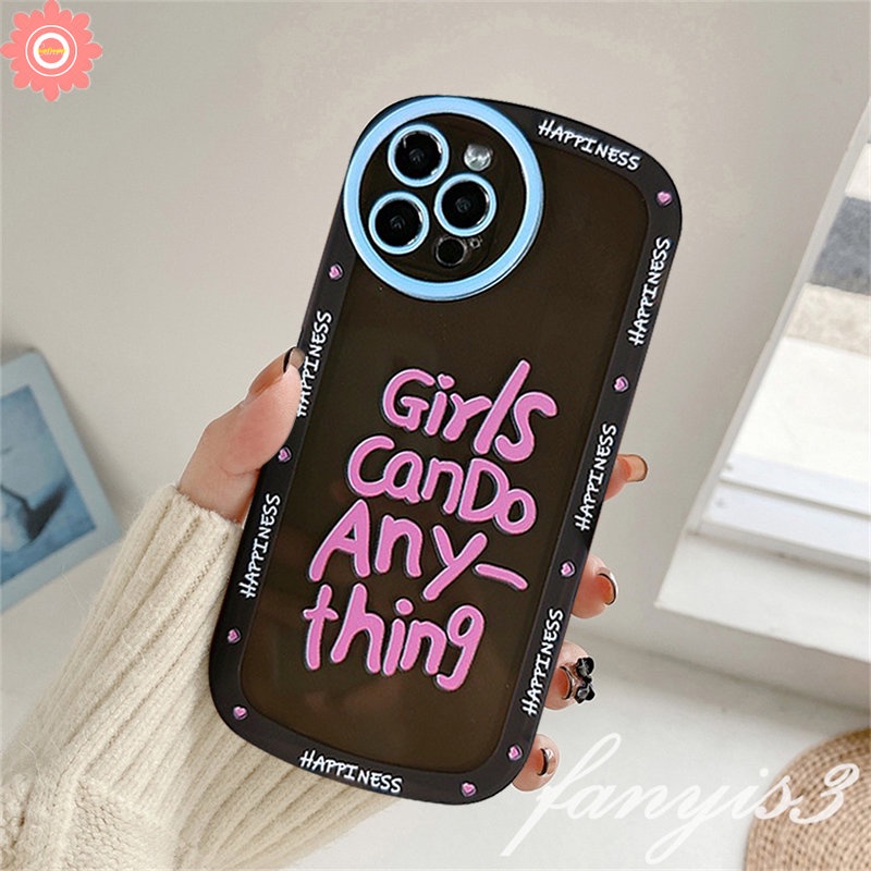 Soft Case TPU Motif Label Tulisan Untuk iPhone 11 XR 6 6s 7 8 Plus 13 12 Pro MAX XS MAX X SE 2020