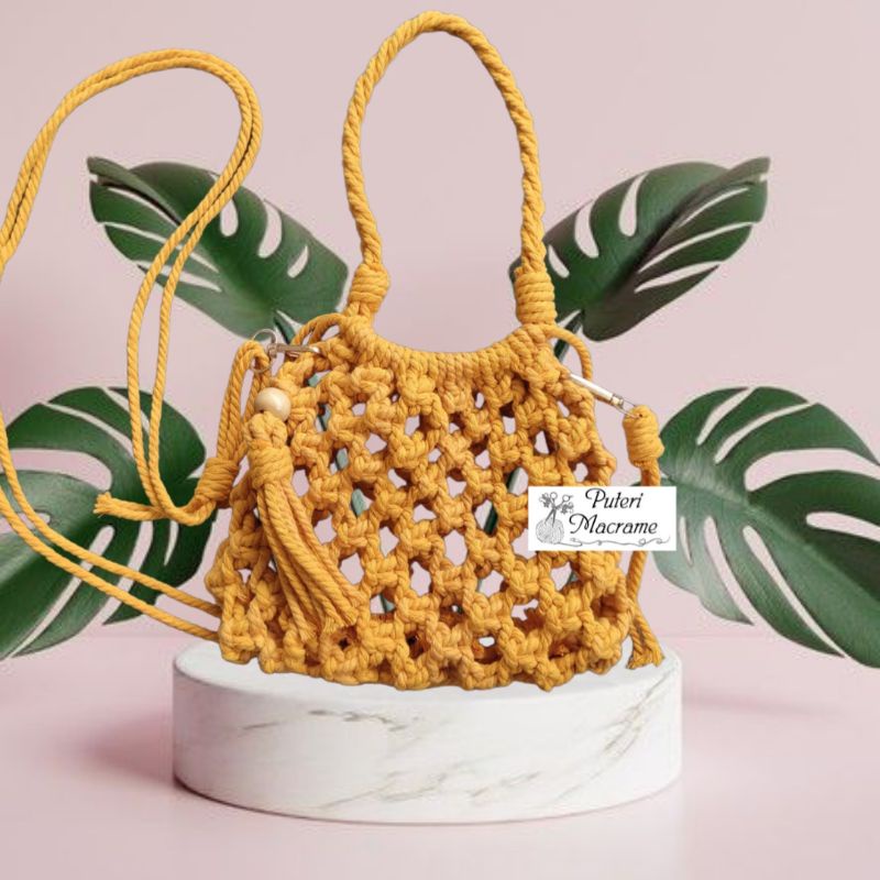 Tas Serut Macrame, Tas Macrame Korea