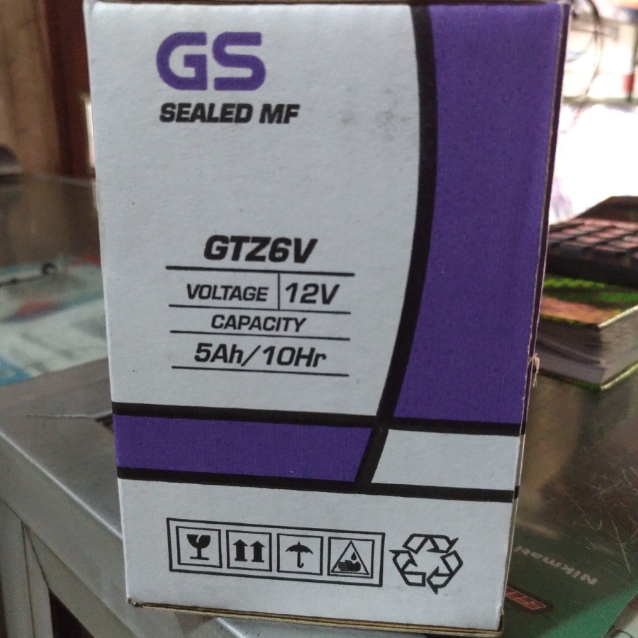 Aki Accu GS GTZ6V 12V 12 Volt 5Ah Aki Kering Mobil Motor Vario 125 Vario 150 PCX Satria