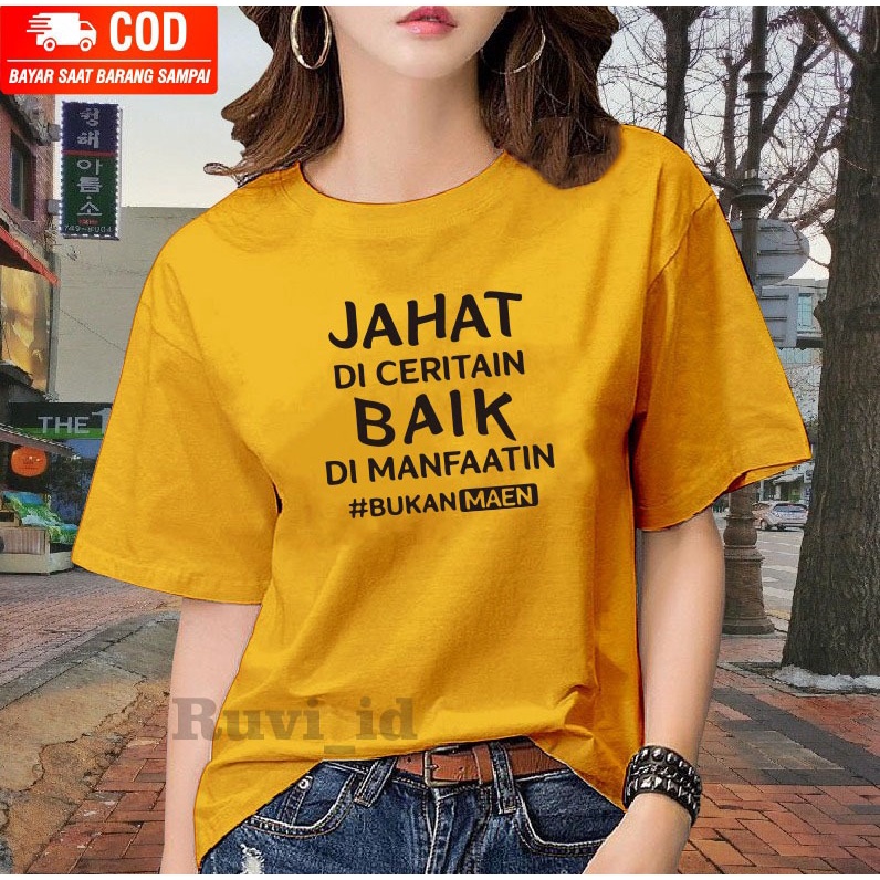 Ruvi_id-KAOS OVERSIZE / BELI 3 GRATIS HEADSET EXTRA BAS / KAOS KATA-KATA KEREN / KAOS WANITA / KAOS PRIA / KAOS WANITA KOREAN STYLE / KAOS DISTRO / ATASAN REMAJA / KAOS OBLONG / T-SHIRT / KAOS IMPORT / BAHAN KATUN / ATASAN KEKINIAN / ATASAN MURAH