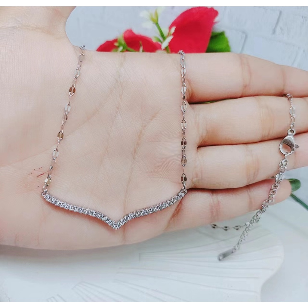 Kalung Titanium Mata Full Perhiasan Fashion W022