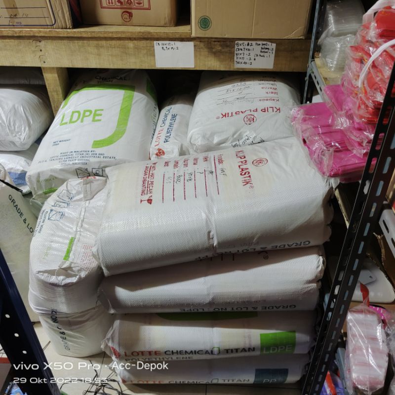 KLIP PLASTIK 5X3 CM / PLASTIK KLIP ZIPLOCK 3X5 CM /KLIP MERAH ISI 100 LEMBAR