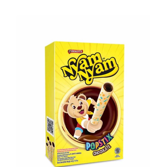 

Arnott's Nyam Nyam Wafer Roll PopStick Chocolate Nyamnyam 48 G