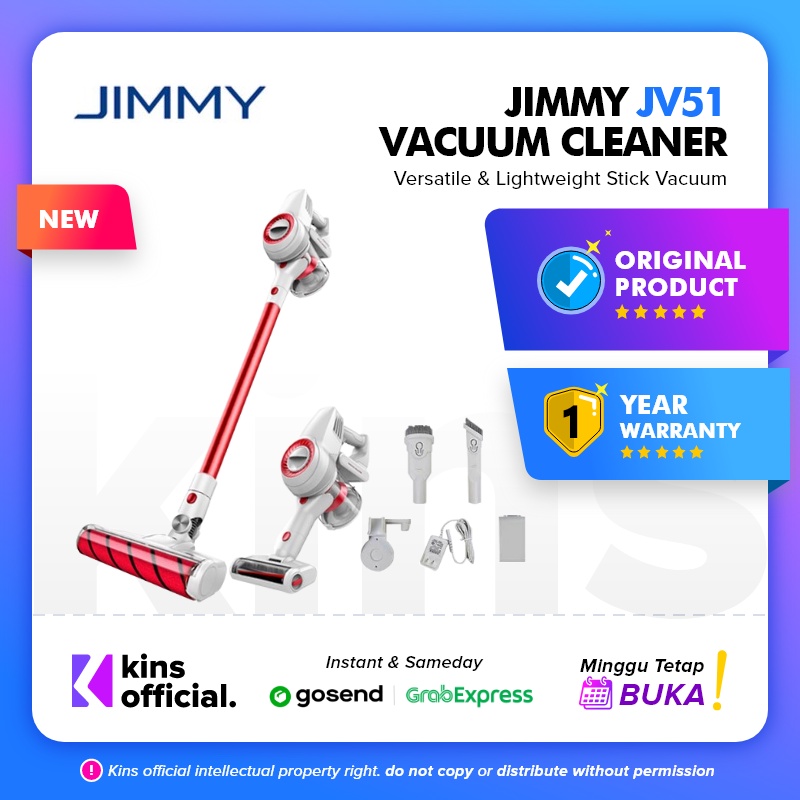 JIMMY JV51 Handheld Cordless Stick Vacuum Cleaner Penyedot Debu 17KPa