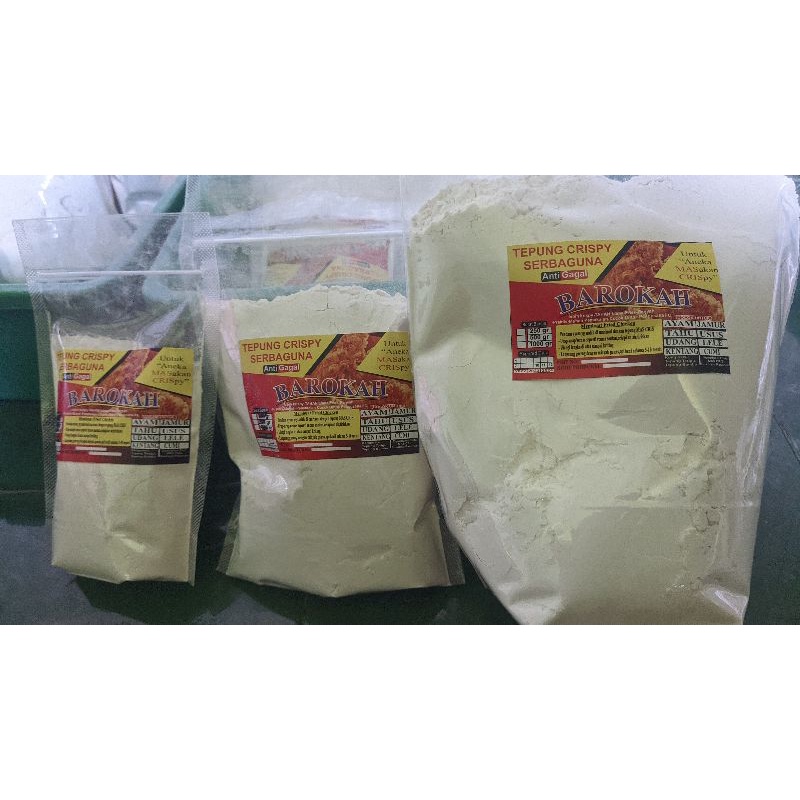 

Tepung CRISPY SERBAGUNA BAROKAH HALAL/Tepung Bumbu Goreng Ayam Serbaguna/Tepung