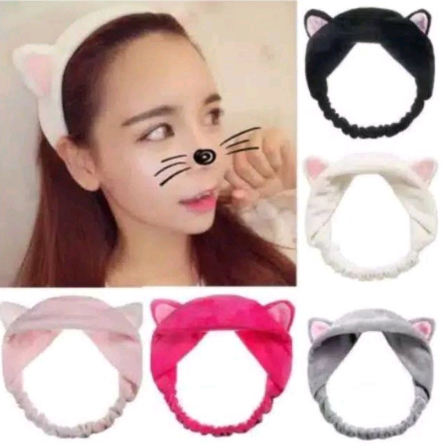 Bandana Cute Telinga Kucing - Cat Headband Bando Rambut