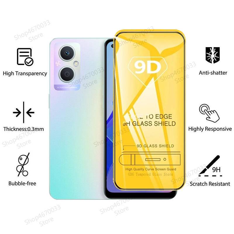 Pelindung Layar Tempered Glass 9D Untuk OPPO A96 A93 A92 A91 A73 A72 HD A53 A52 A33 A31 A15 A15S A12