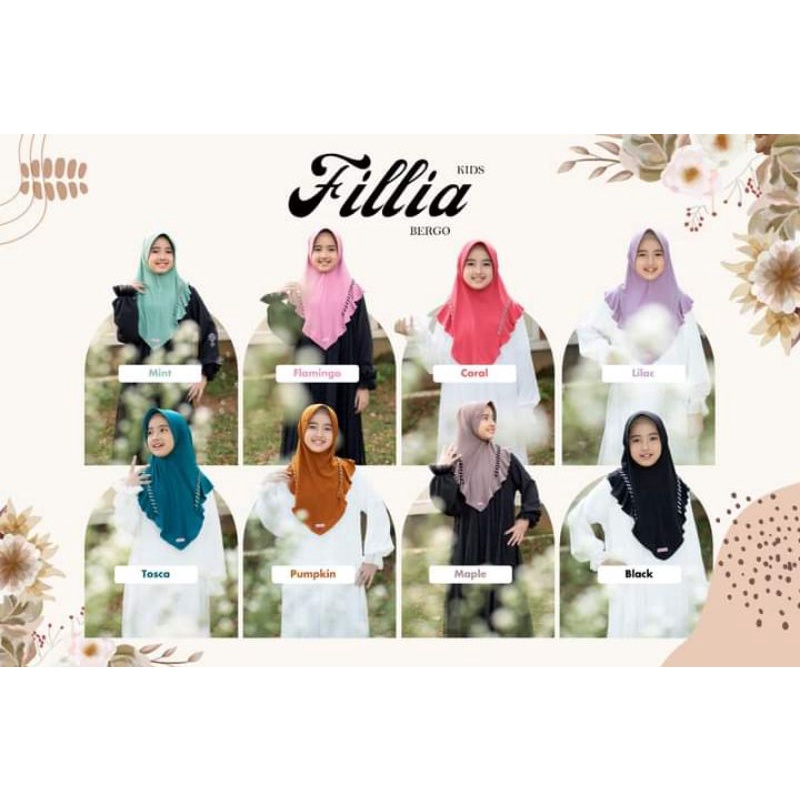 Linalivia Hijab || Bergo Filia kids || Linalivia || Jilbab anak || Jilbab sekolah || Bisa Cod