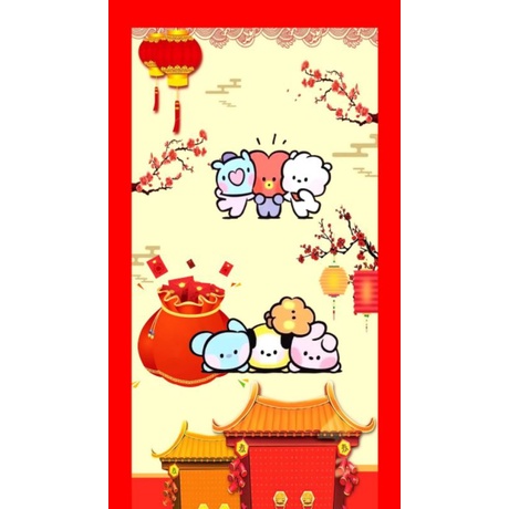 

BT21 2023 Amplop Angpao Envelope IMLEK (panjang) BTS Lucu Cute ~ 04