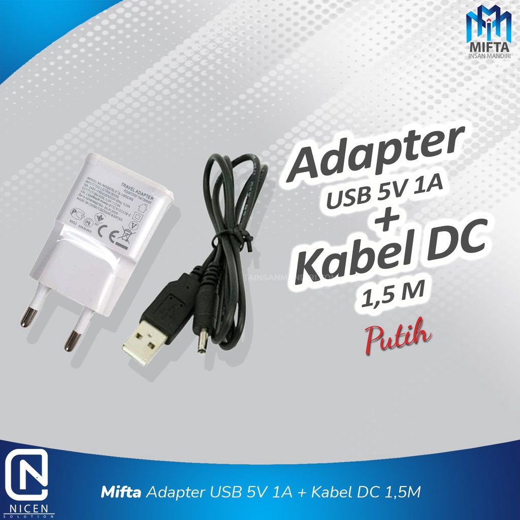 ADAPTOR 5V 1A / ADAPTOR 5W / ADAPTOR DISPENSER OTOMATIS / ADAPTOR USB TO DC