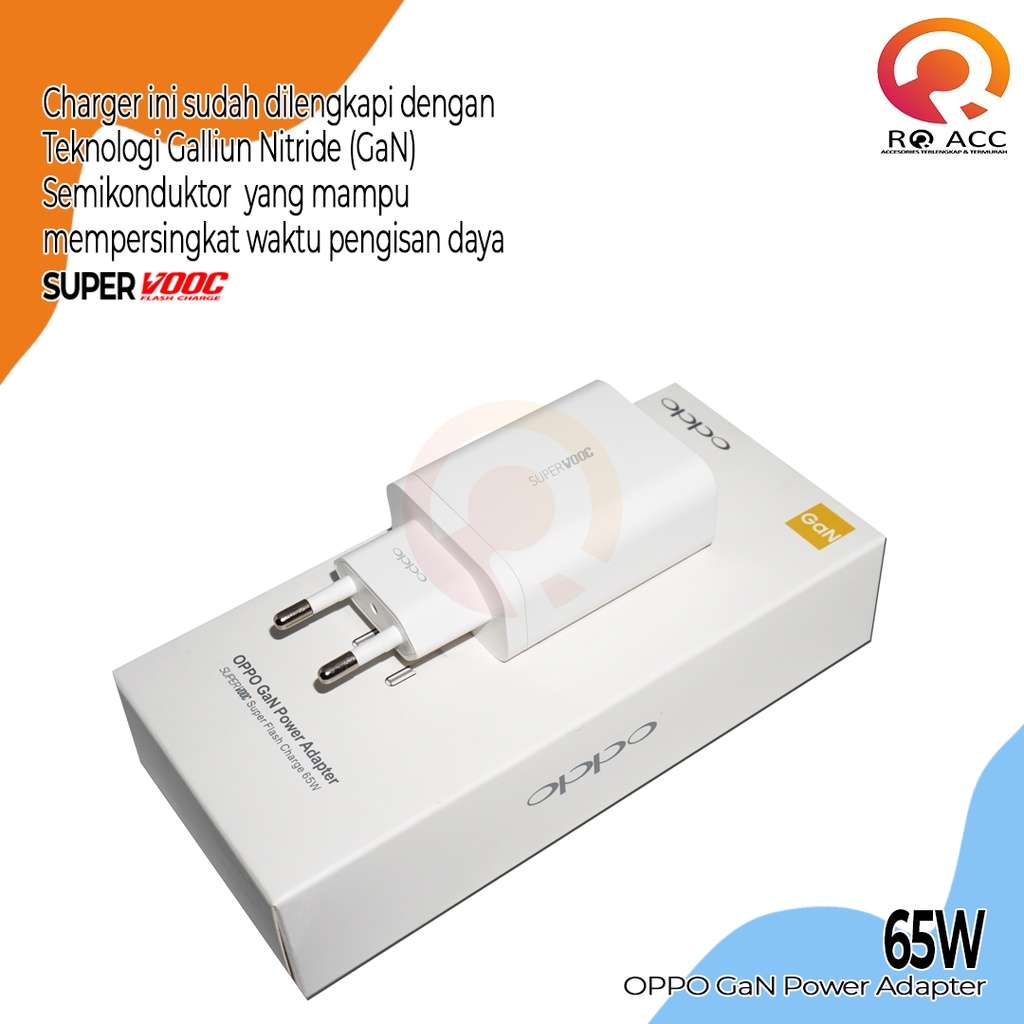 [RO ACC] CHARGER OPPO FAST CHARGING SUPER VOOC GAN 65W TYPE C TO TYPE C ORI