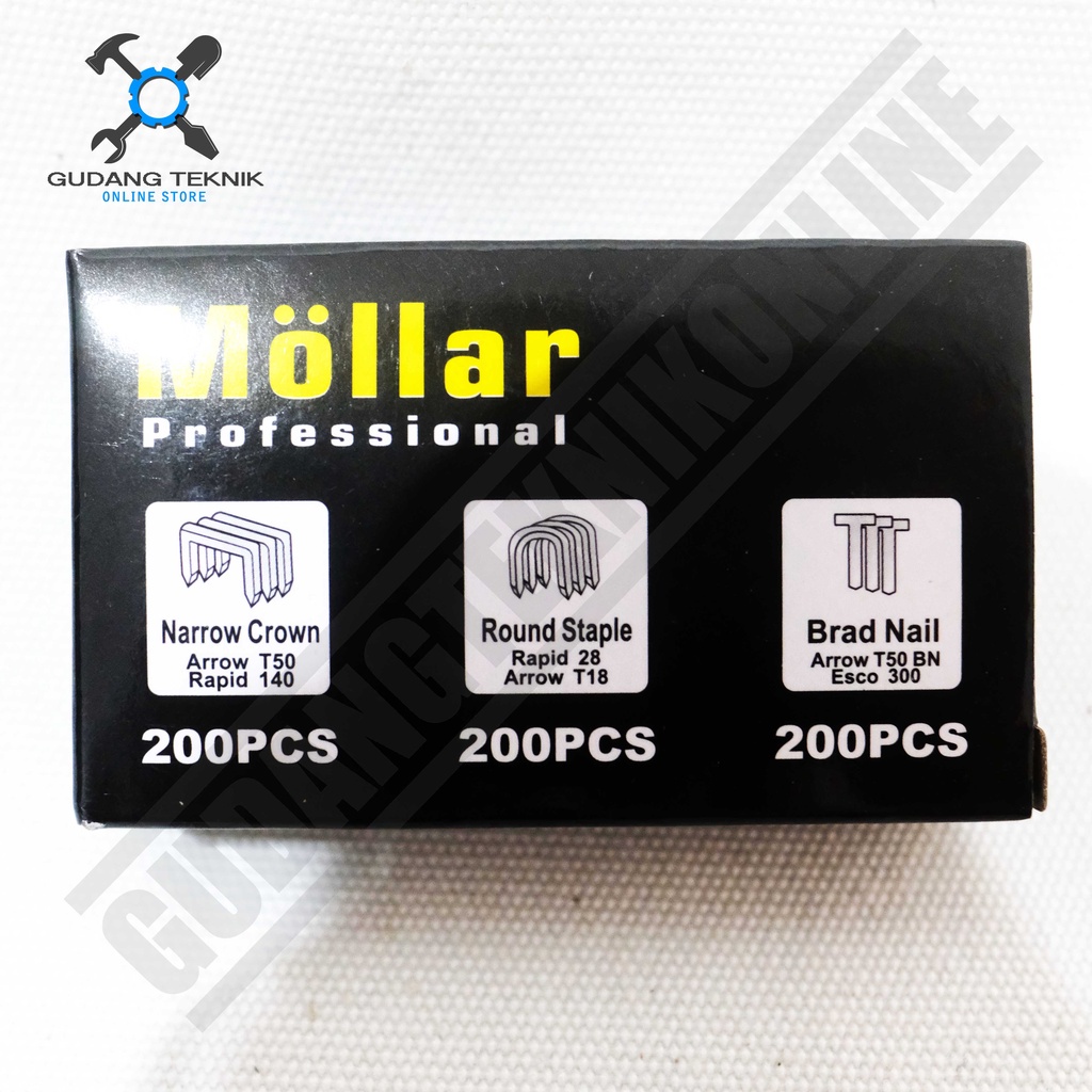 Isi Staples Nailer 3in1 MOLLAR / Isi Stapler Staple REFILL 3 In 1 MOLLAR - Isi Ulang Paku Staples Hekter MOLLAR