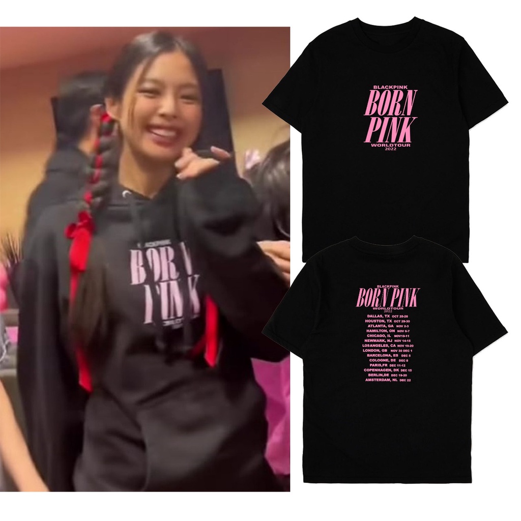 Kaos lgn pdk BP Jennie BRN PINK World tour 2022 AS