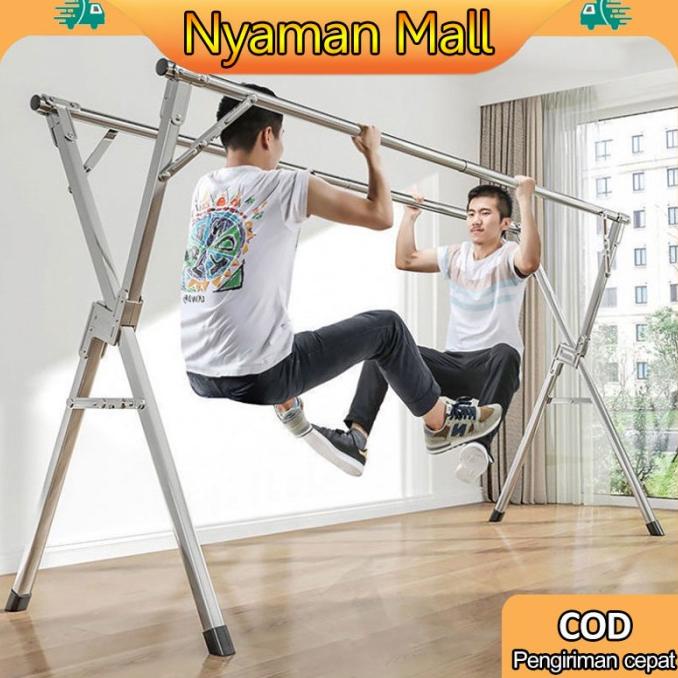 Jemuran Baju Lipat Tempat Stainles Gantungan Baju Rak jemuran lipat