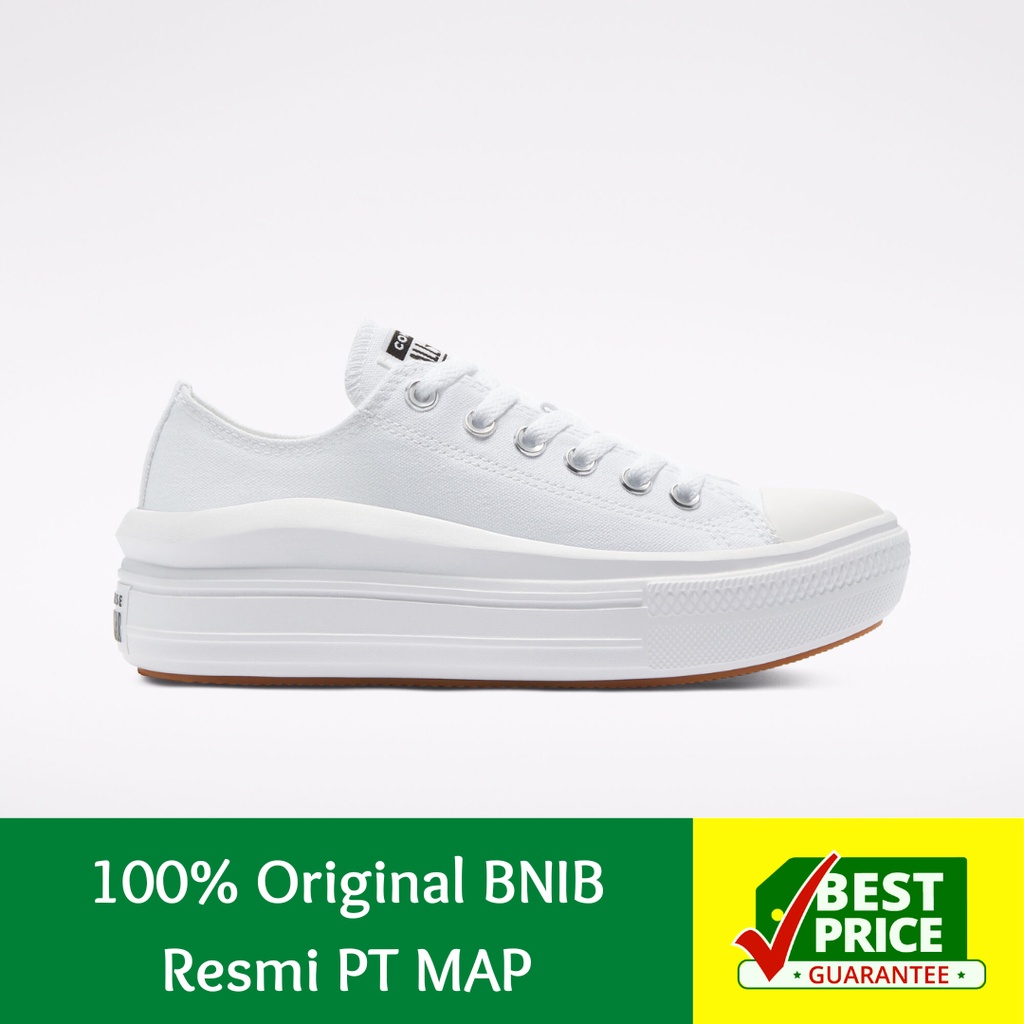 Jual Converse Chuck Taylor All Star Move Platform Low White Shopee