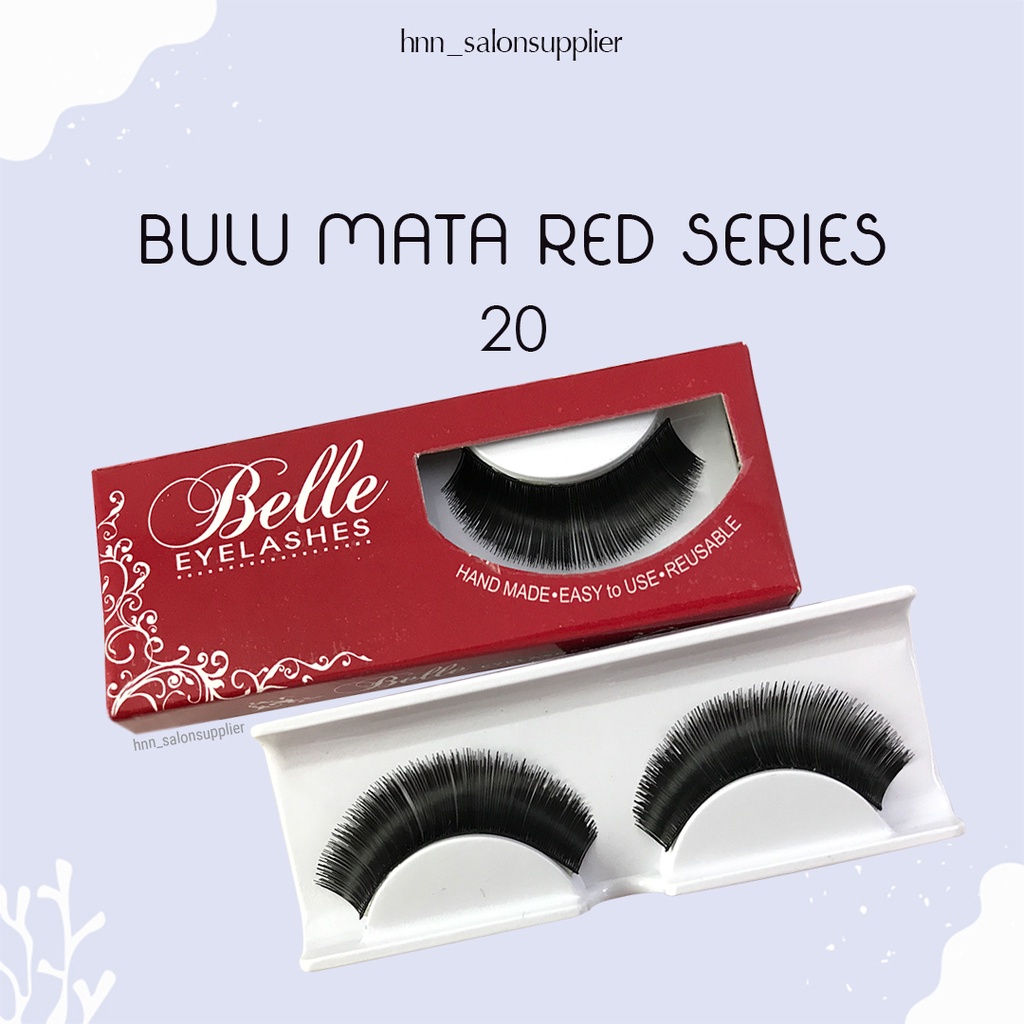 20 Bulu Mata Palsu Handmade Fake Eyelash Eye Lashes Lash Artifivial Belle Eyelashes