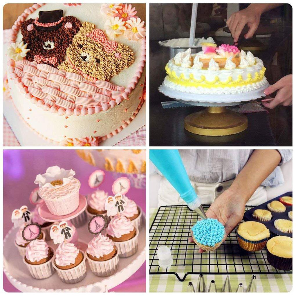 Paket 32tas Icing Silikon Nozzle Stainless Steel Reusable Non Stick Praktis Kombinasi Alat Dekorasi Kue Profesional