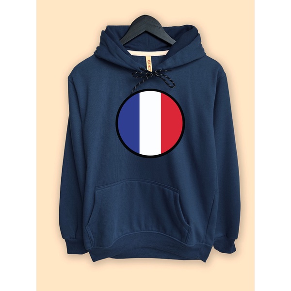 Jaket Hoodie Pullover CAMOE France Flag Bendera Prancis