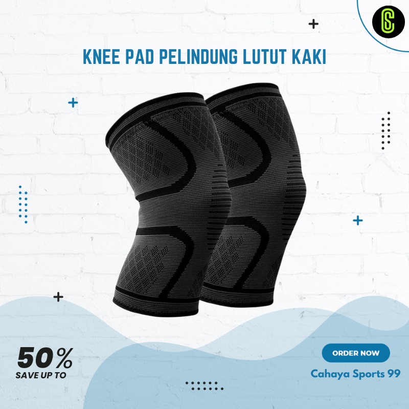 Kneepad Pelindung Lutut Kaki Olahraga Knee Pad Fitness Gym 1 Pair