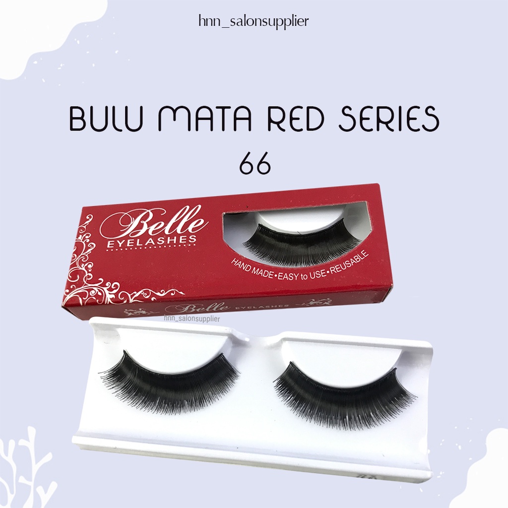 66 Bulu Mata Palsu Handmade Fake Eyelash Eye Lashes Lash Artifivial Belle Eyelashes