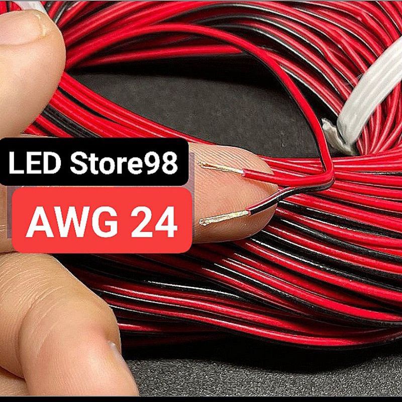 KABEL AWG 24 MERAH HITAM 2 X 18 ( per meter )