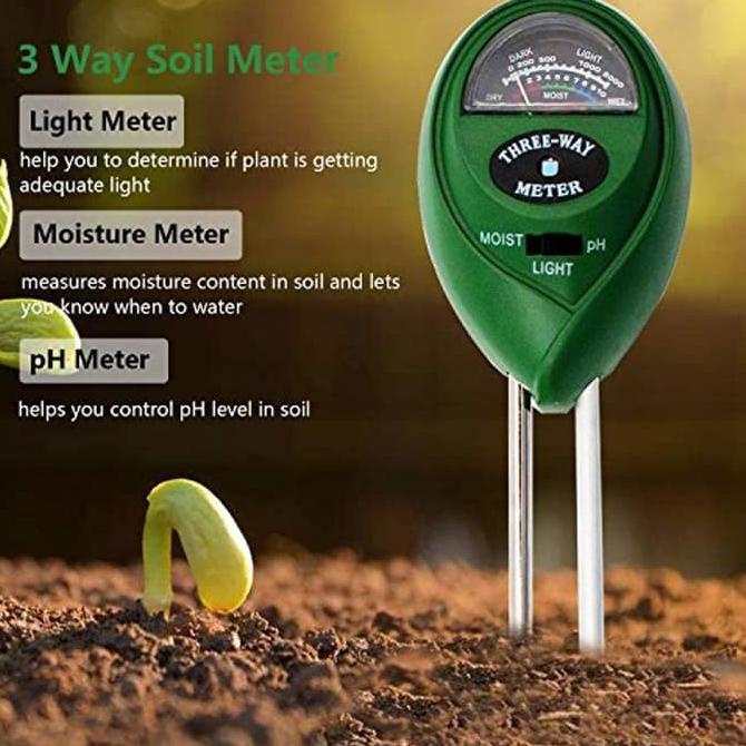 Harga Murah.. Mediatech Soil Meter 3 in 1 pH Meter Tanah / Soil Moisture Tester - B ZDY
