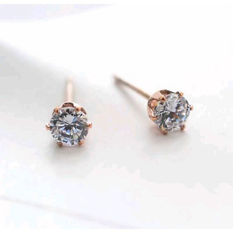 Anting Wanita Titanium Lapis Emas Gold Beauty Perhiasan