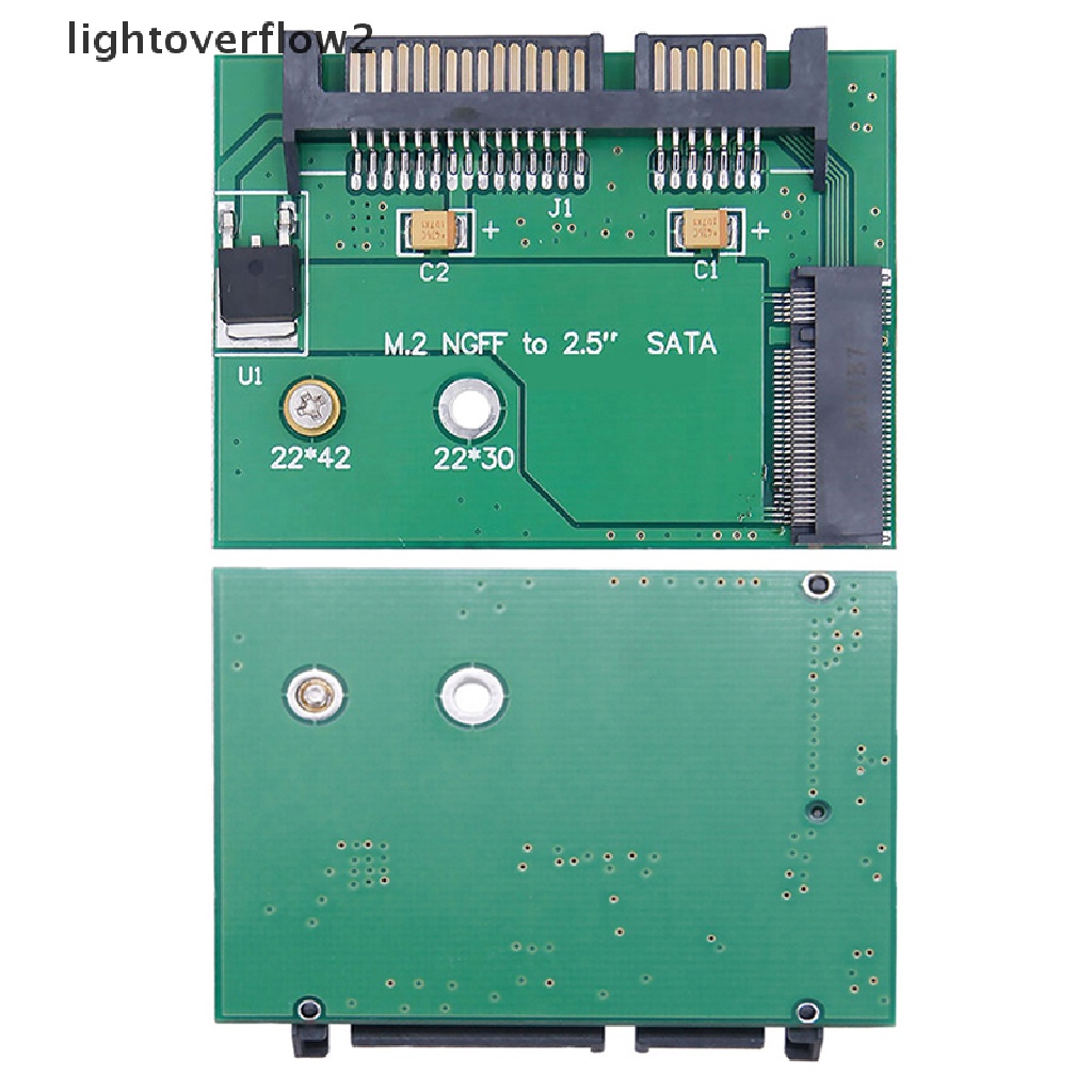 (lightoverflow2) 1pc Kartu Adapter Hardisk Ssd M.2 NGFF Ke Sata3 2.5 &quot;