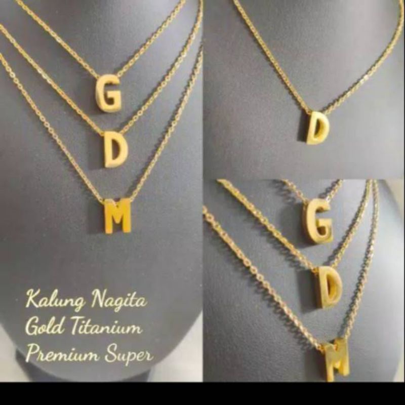 Kalung Huruf Stainless Style Korea/ Kalung Nagita Slavina