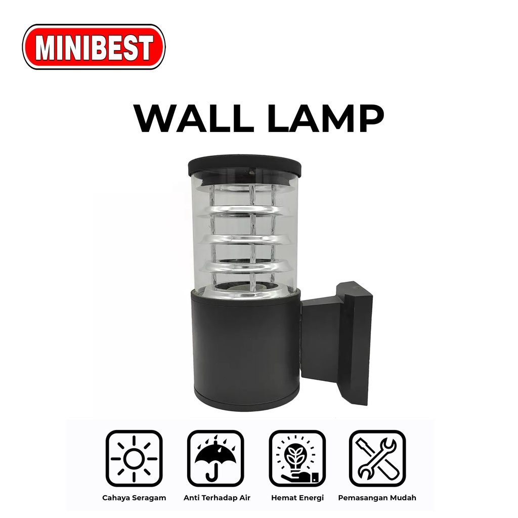 [MB] KAP LAMPU DINDING 1 LAMPU 8051 / LAMPU PILAR / WALL LAMP BULAT 1 ARAH