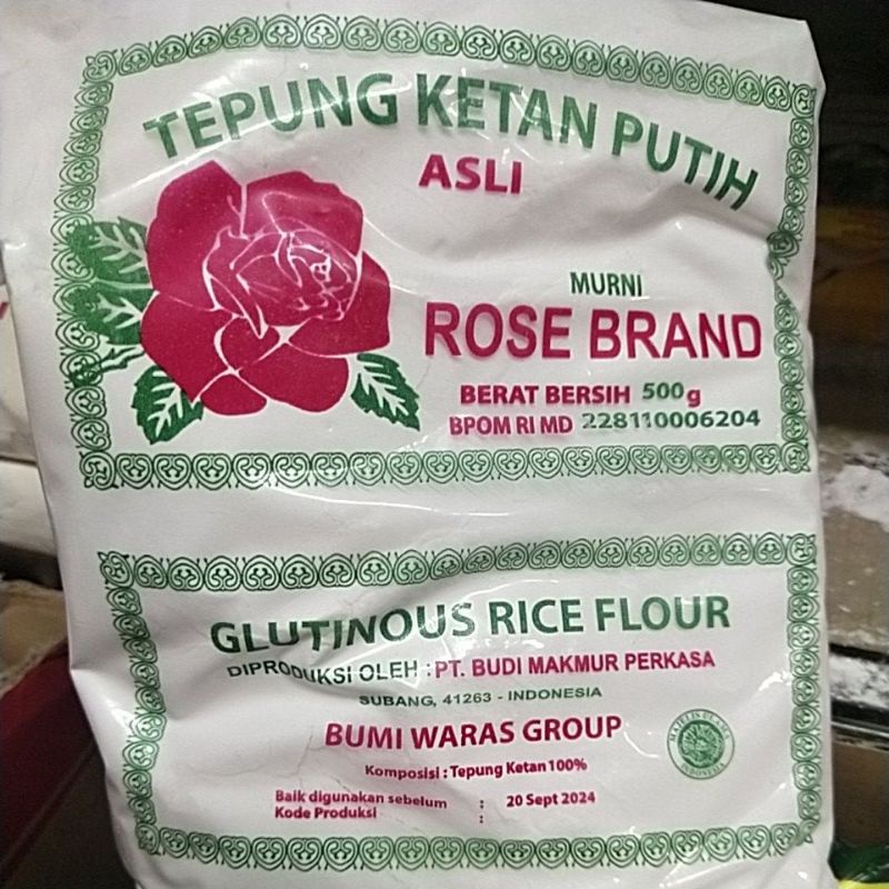 tepung ketan rose brand 500 gr 1 pcs