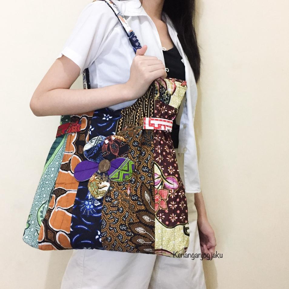 ARUM TOTE BAG | Premium Tas Totebag Batik Kain Perca Jinjing Tenteng Etnik Oleh Oleh Jogja Kerajinan