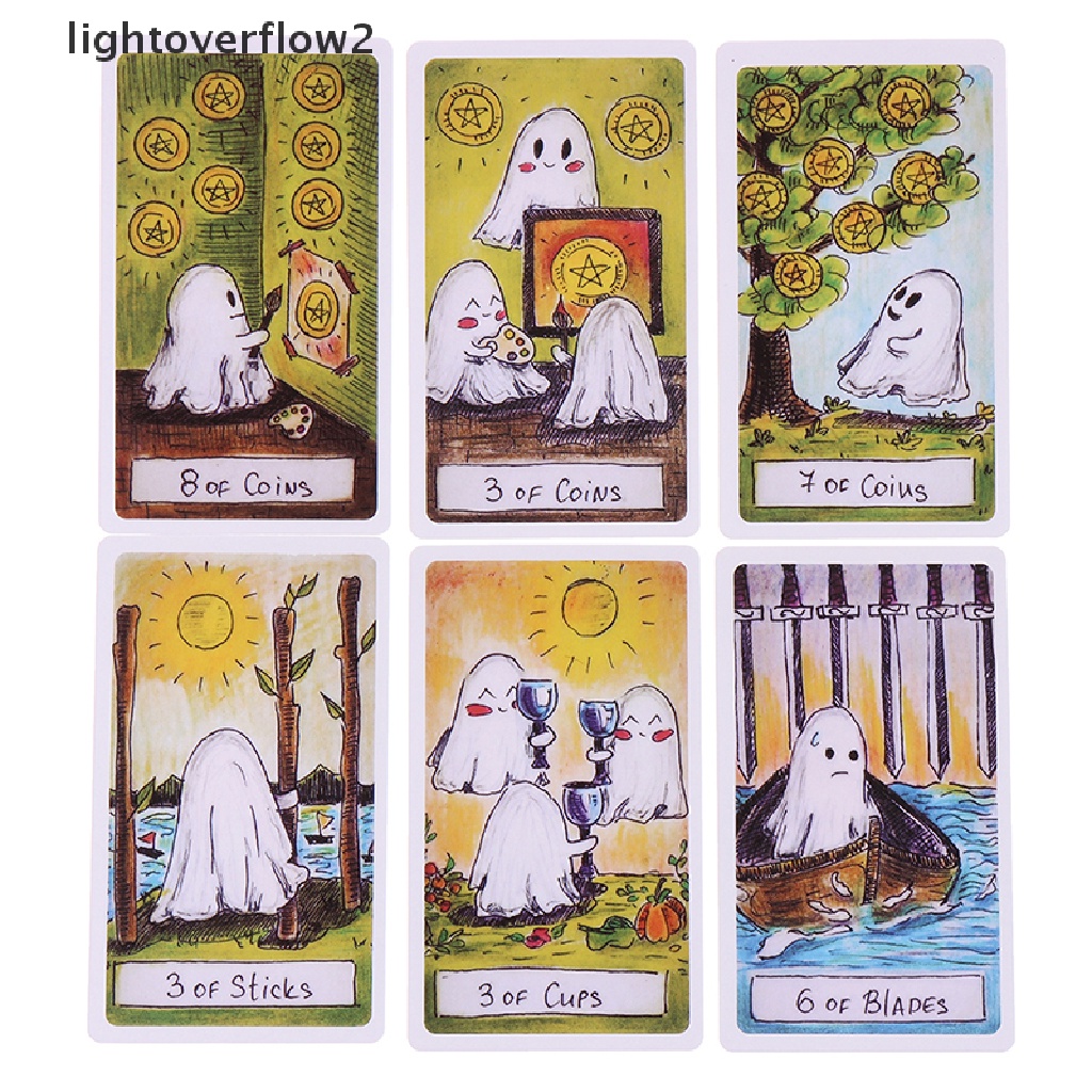 (lightoverflow2) 1 Kotak Kartu Tarot Ramalan Motif Hantu Untuk Permainan Keluarga (ID)